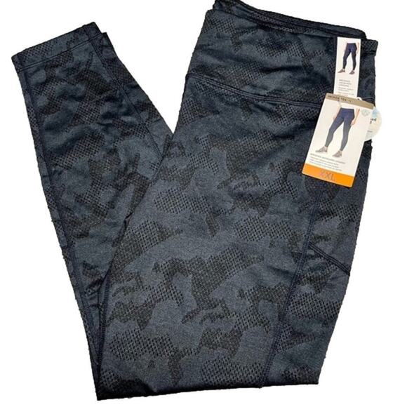 Mondetta Women's Athletic Legging Blue Side Pockets Size XXL NWT - Picture 1 of 7